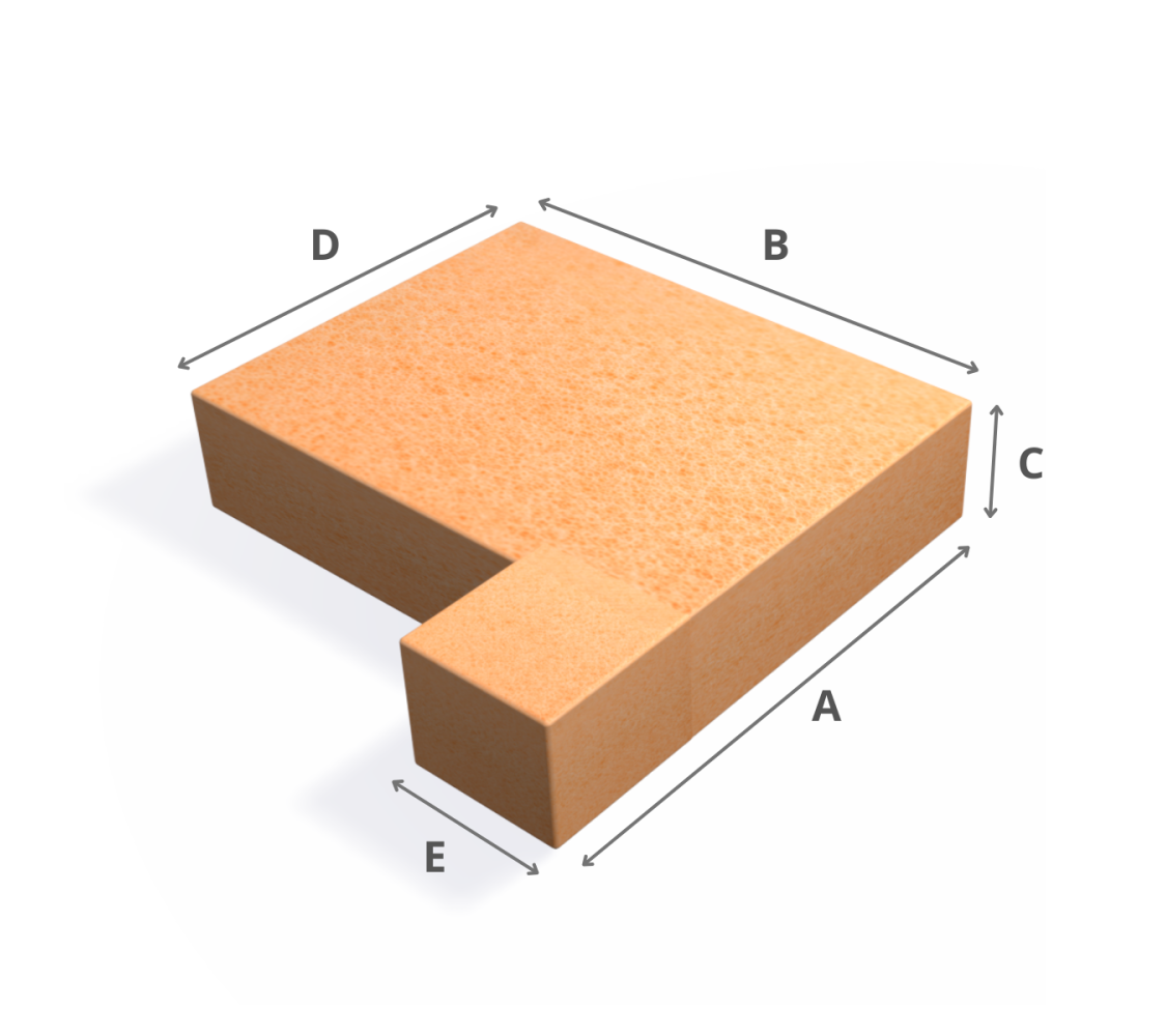 Espuma Lateral Izquierdo de Sofá Espuma Lateral Izquierdo de Sofá