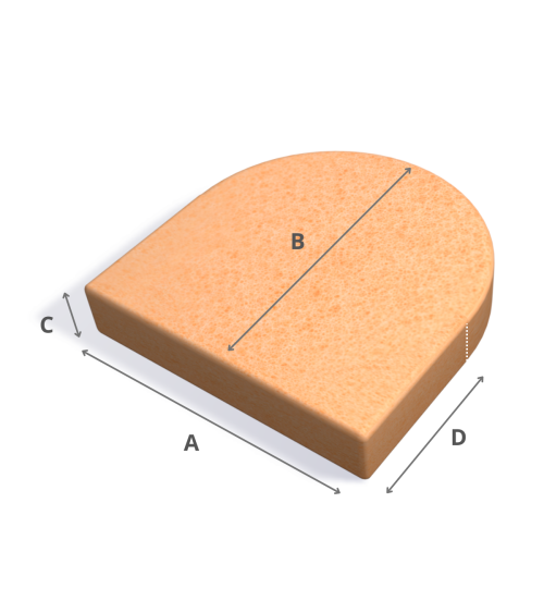 Espuma Semicircular Redonda Espuma Semicircular Redonda